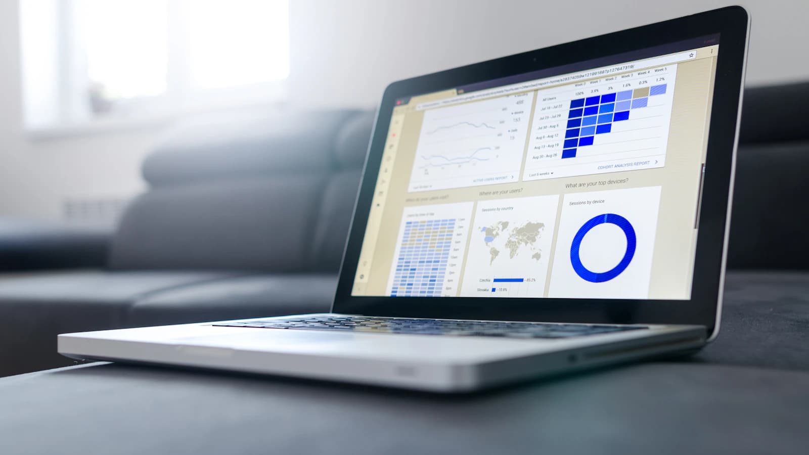 Predictive analytics chart showing forecast trends for business metrics